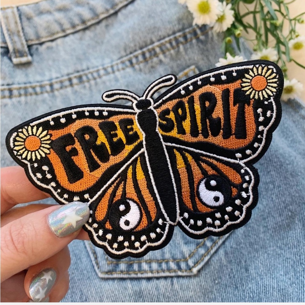 Free Spirit Butterfly Yin Yang Patch